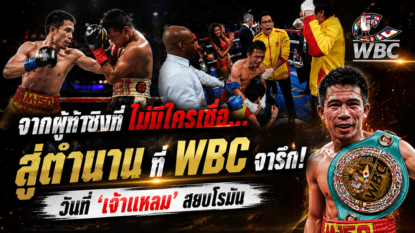  "จากผู้ท้าชิงที่ไม่มีใครเชื่อ... สู่ตำนานที่ WBC จารึก! วันที่ 'เจ้าแหลม' สยบโรมัน"