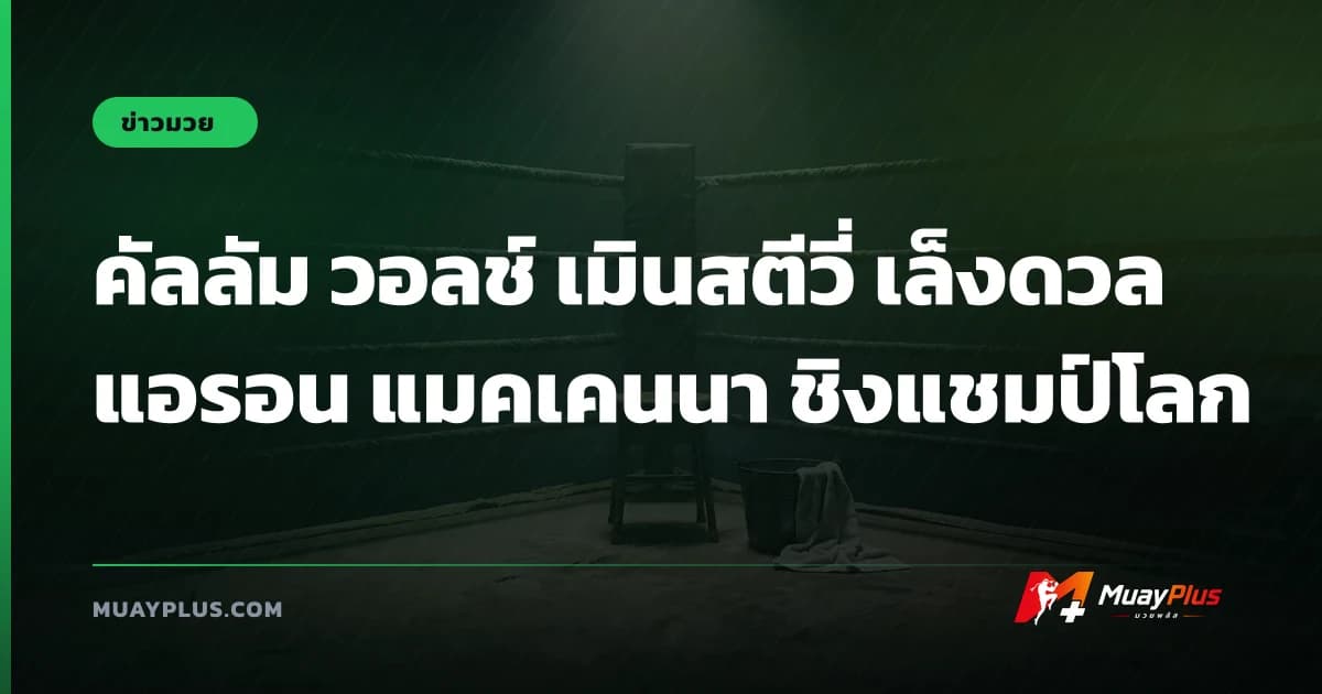 คัลลัม วอลช์ เมินสตีวี่ เล็งดวล แอรอน แมคเคนนา ชิงแชมป์โลก