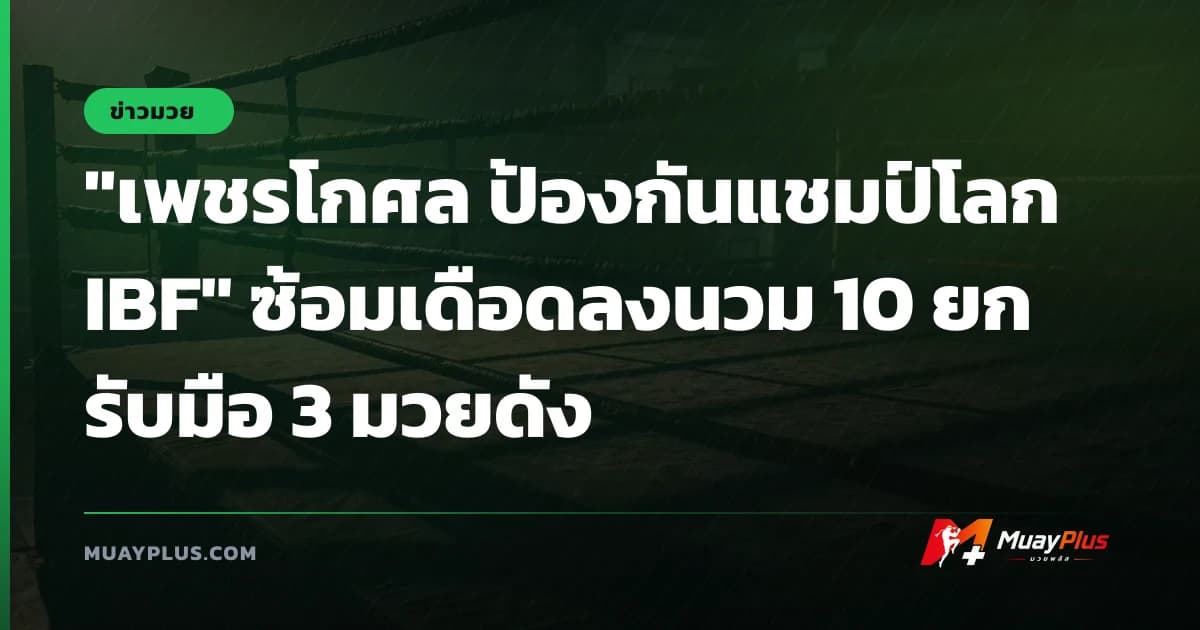 "เพชรโกศล ป้องกันแชมป์โลก IBF" ซ้อมเดือดลงนวม 10 ยก รับมือ 3 มวยดัง